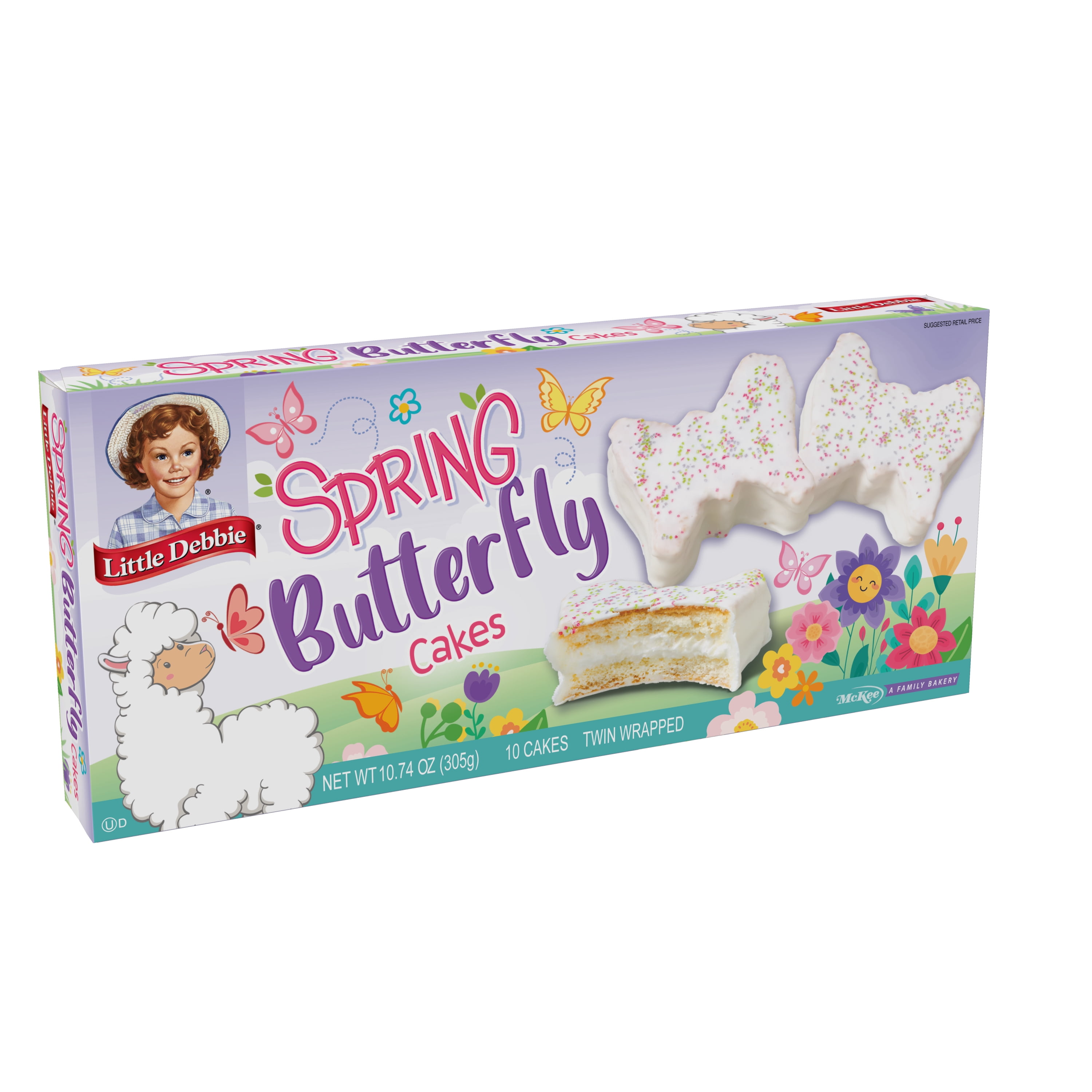 Little Debbie Butterfly Cakes Vanilla Snack Cakes, 10.74 oz
