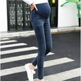 thumbnail image 6 of DeHolifer Women's Stretch Maternity Jeans with Pockets Over The Belly Straight Leg Denim Pants Pregnancy Blue 2XL, 6 of 6