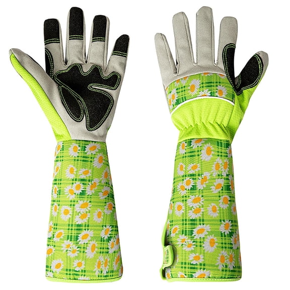 ICQOVD FAMTKT JeashCHAT Garden Printed Gardening Gloves Garden Gloves Long Sleeve Wrist Puncture Labor Gloves Garden Gloves