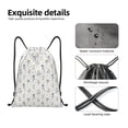 thumbnail image 4 of Saiise Dancing Dogs Pattern Sports Drawstring Backpack - String Swim Gym Bag with Wet Proof Pocket for Women&Men-Medium, 4 of 6