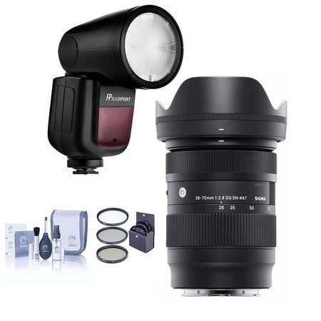 UPC: 0192223195424 | 28-70mm f/2.8 DG DN Contemporary Lens for Sony E  Bundle with Flashpoint Zoom Li-on X R2 TTL On-Camera Round Flash Speedlight  67mm Filter Kit  Cleaning Kit