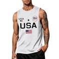 thumbnail image 2 of Mens Sleeveless Tee Shirts Casual 250 Years Of Freedom Muscle Tank Tops Sleeveless Graphic Shirts American Flag Patriotic Shirt, 2 of 3