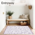thumbnail image 3 of ODIKA 6'x9' Machine Washable Non-Slip Area Rug, Enchanting Paisley Botanical Artisan Crafted Jewel High Traffic Rug, Purple, 535180, 3 of 7