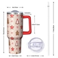 thumbnail image 2 of 40oz Xmas Tumbler with Lid and Straw, Classic Red and Green Plaid Stainless Steel Insulated Cup Holiday Coffee Water, 2 of 4