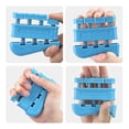 thumbnail image 3 of Entrenador De Fuerza De Agarre De Dedo, Resorte Bidireccional 3LB Azul Claro Fortalecedor De Dedo Ergonómico 4 Piezas Para Escalada En Roca, 3 of 7