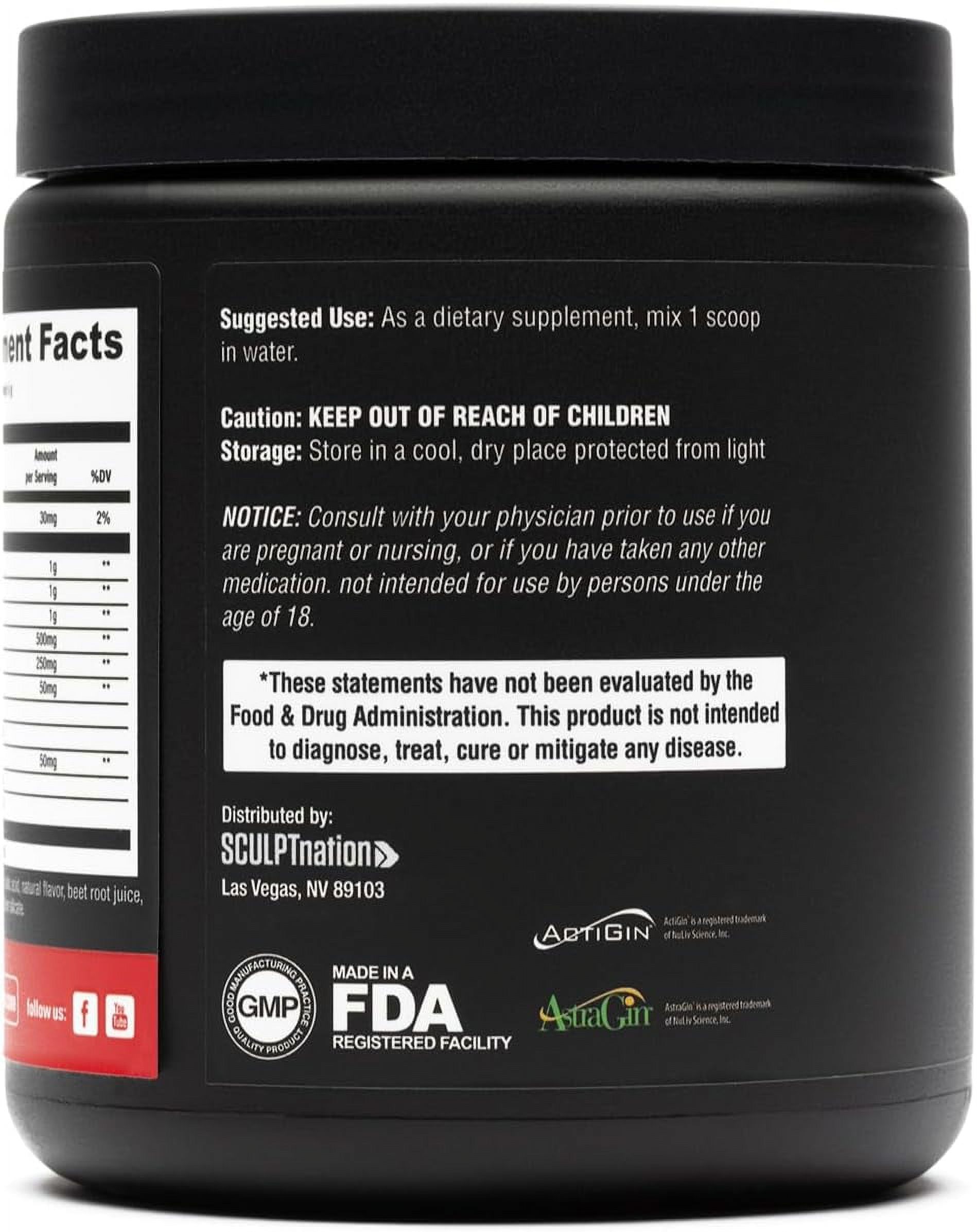 Sculpt Nation by V Shred Post Workout Creatine Complex Powder with Amino Acids, Fruit Punch, 30 Servings