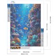 thumbnail image 2 of Pintura de diamante 5D DIY, kit de mundo de fondo marino con taladro redondo completo, decoración del hogar, 30x40cm, 2 of 9