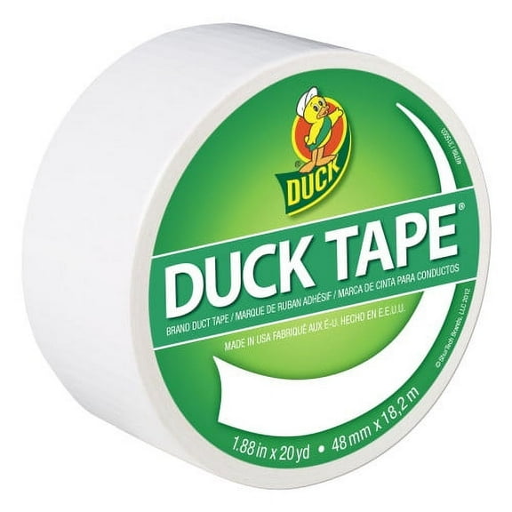 Duck Colored Duct Tape, 3" Core, 1.88" x 20 yds, White, Each