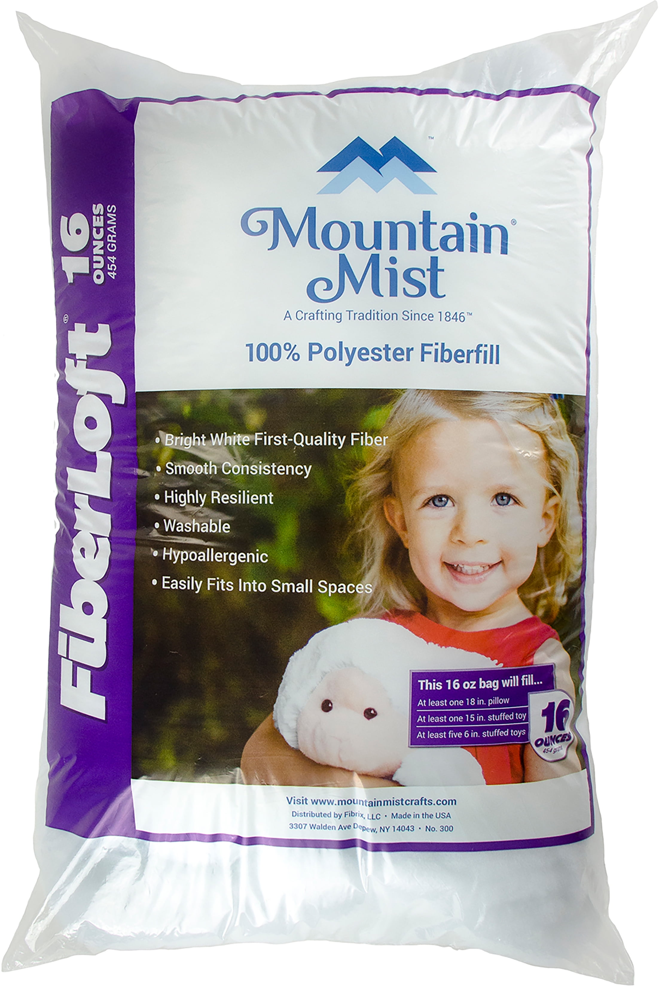 Mountain Mist Fiberloft Polyester Stuffing 16 Oz.