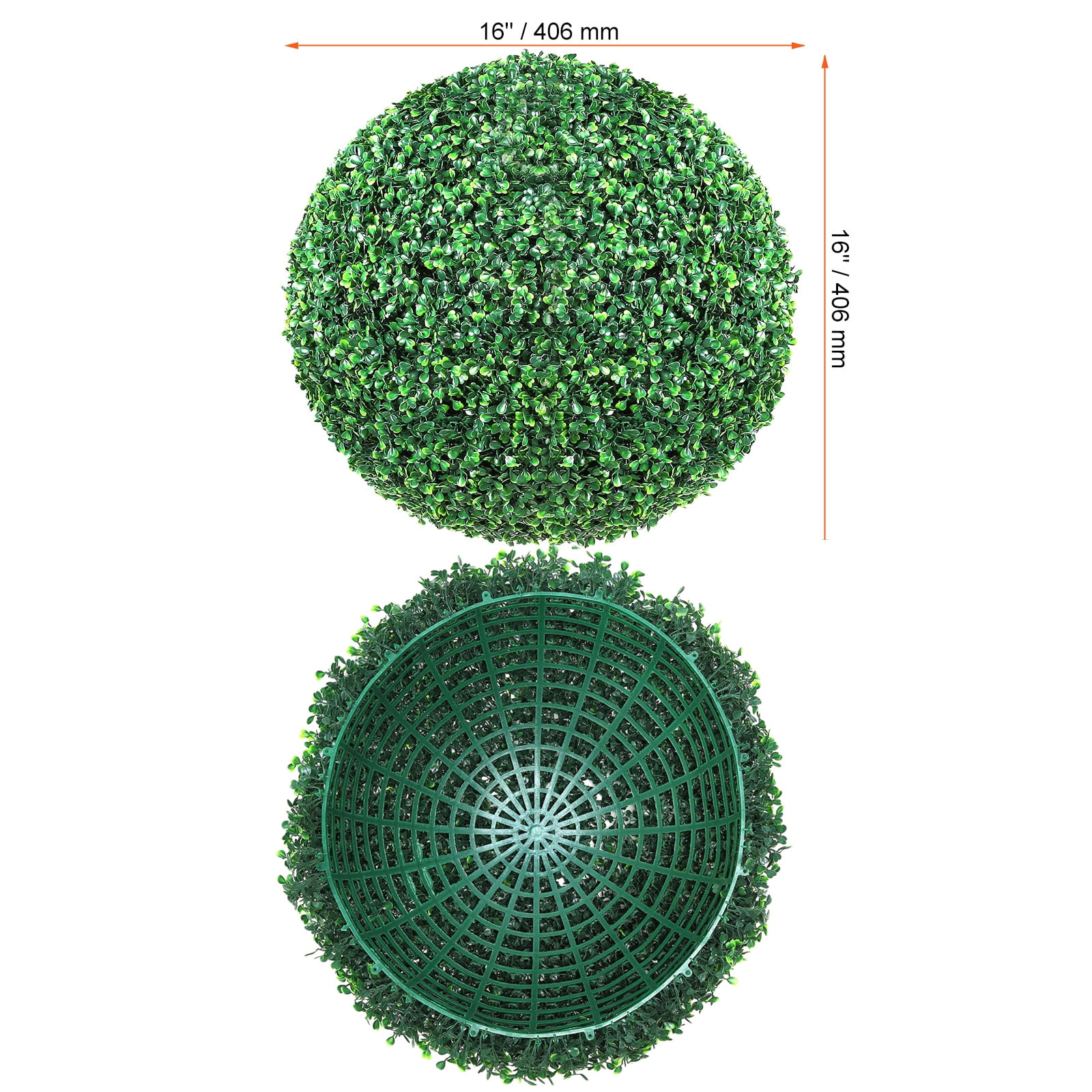 VEVOR 16" Artificial Topiary Greenery Ball Fake Plants Outdoor Indoor Décor