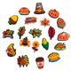 thumbnail image 1 of Paquete de 20 decoraciones de zapatos de colección JAMW de Acción de Gracias para cocodrilos alfileres pegatinas zuecos pulseras decoración de zapatos, 1 of 5