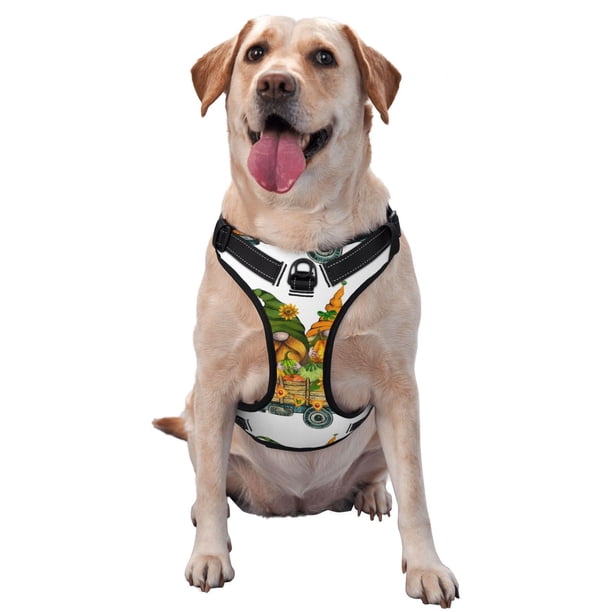 Fotbe Thanksgiving Truck Arnés para Perro con Estampado –Chaleco Ajustable Acolchado con Asa de Control para Perros Grandes-Small