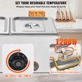 thumbnail image 3 of KFFKFF 24QT Commercial Food Warmer, 2-Pan Electric Steam Table, 1200W Professional Countertop Stainless Steel Buffet Bain Marie with 86-185°F Temp Control, 3 of 9