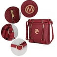 thumbnail image 4 of MKF Collection Lilian Vegan Leather Women's Crossbody Bag, Chic Crossover Purse Handbag by Mia K - Red, 4 of 9
