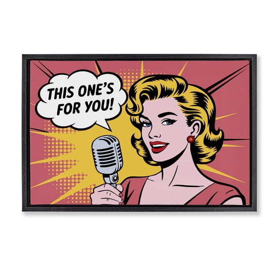 Stupell Industries Traditional This One's For You Black Floating Frame Canvas Art, 25 x 17, by Andreas Magnusson