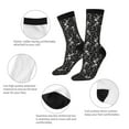 thumbnail image 3 of Disketp Retro Skeleton Dancing On Halloween Party Unisex Crew Socks Lightweight Breathable Ventilation Ankle Socks, Mid-calf socks for Daily, 3 of 6