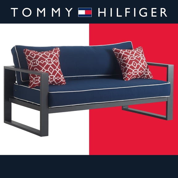 Tommy Hilfiger Monterey Outdoor Sofas Pillows Blue / Dark Gray