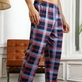 thumbnail image 4 of Momasggi Men's Plaid Pajama Pants Big and Tall Elastic Waist Lounge Pj Bottoms Lightweight Comfy Sleepwears Red 3XL, 4 of 7