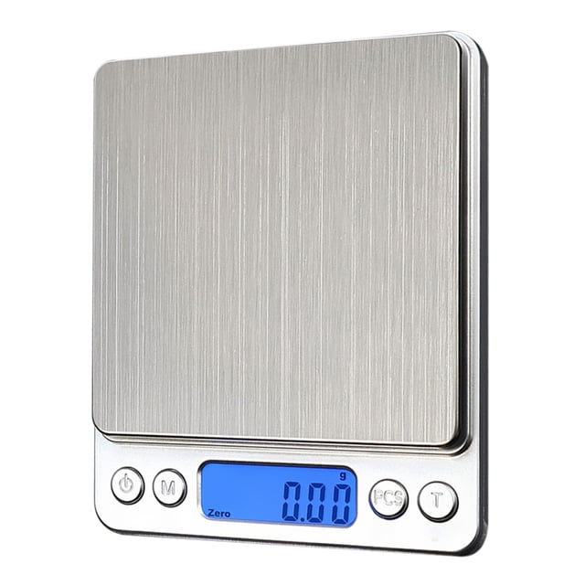 Escala Electrónica Bolsillo Digital Mini Acero Inoxidable Pantalla Backlit Lcd Exhibición Alta Precisión para La Pérdida Joyas Hornear