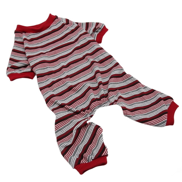 Pijamas para Perros Bling Bling Suave Elástico Lavable a Máquina Jersey Rayas 4 Patas XL