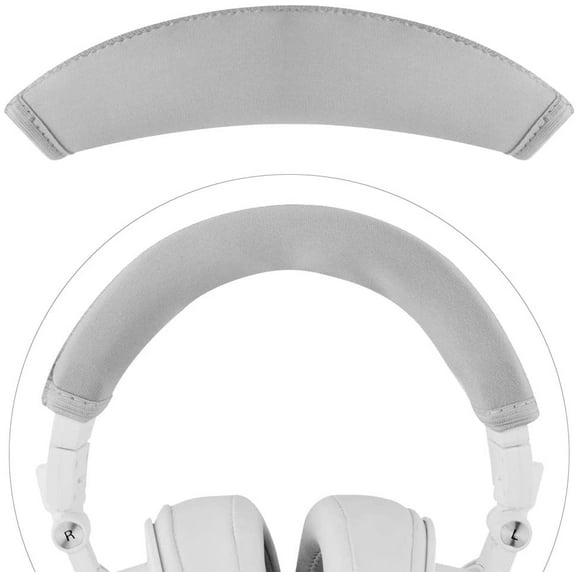 Headband Protector Compatible with Audio-Technica ATH M50x, M50xWH, M50xBB Headphones Replacement Headband Cover, Flex Fabric Head Pad Easy DIY Installation (Gray)