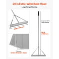 thumbnail image 3 of VEVOR Landscape Rake, 60 inch Handle 20 inch Wide Head, Large Heavy Duty Aluminum Landscaping Level, Asphalt Rake Tool for Asphalt & Land Leveling, Concrete Paving, Sand Flattening, No Teeth, 3 of 9