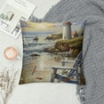 thumbnail image 2 of Chilfamy Ocean Beach Scenery Throw Pillow Cover Nautical Lighthouse Sandbeach Decorative Pillow Case Home Decor Square Pillowcase 18x18in, 2 of 5