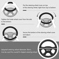 thumbnail image 7 of Nappa Leather Steering Wheel Cover Slim and Lightweight, Anti-Slip Grip, Breathable Material - Universal Fit for 14.5-15 Inch Cars and SUVs, 7 of 7