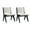 White - Velvet - Black Legs, variant on Guyou Mid Century Modern Dining Chairs Set of 2, Linen Upholstered Farmhouse Wooden Kitchen Chair Side Chair with Back for Dining Room Living Room, Beige