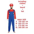 thumbnail image 1 of Anime Game Super Luigi Brothers Cosplay Costume Marios Adult Children's Jumpsuit Beard Hat Knapsack Set Halloween Costume, 1 of 4
