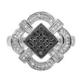 thumbnail image 4 of Sterling Silver Polished Black & White Diamond Ring, 4 of 6