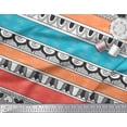 thumbnail image 2 of Soimoi Orange polyester Crepe Fabric Heart Stripe Print Fabric by the Yard 52 Inch Wide, 2 of 3