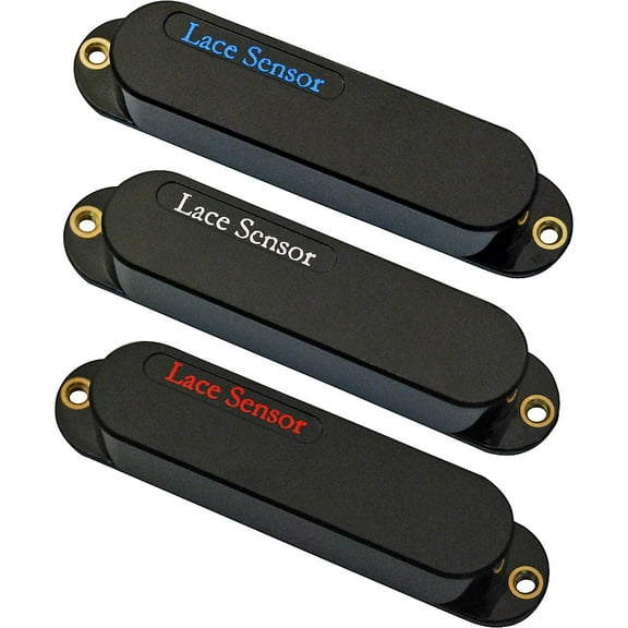 Lace Sensor Blue-Silver-Red 3-Pack S-S-S Pickup Set - Black
