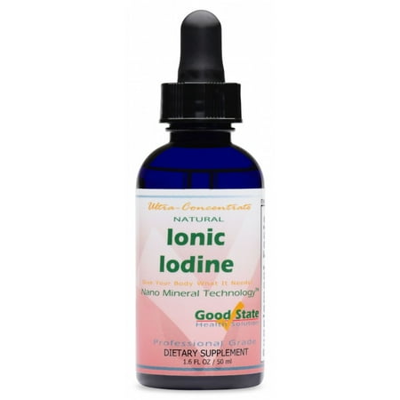 Good State Liquid Ionic Minerals - Iodine Ultra Concentrate - (10 drops equals 150 mcg, 100 servings per (Best Way To Take Iodine Drops)