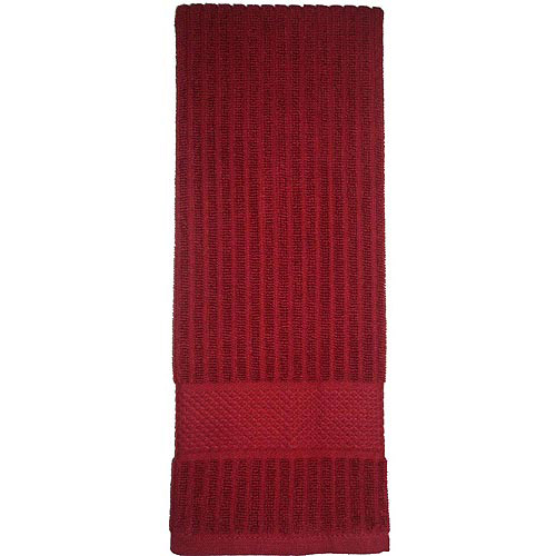 Better Home and Gardens Red Stripe Kitchen Towel