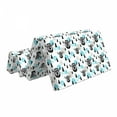 thumbnail image 2 of Vikings Foldable Mattress, Viking Faces Woodland, 78.7" x 47.2", Dark Grey Sky Blue, by Ambesonne, 2 of 6