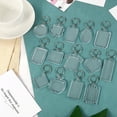 thumbnail image 5 of Uxcell 10 Pcs Photo Frame Keyring, 1.6 x 2.2 Inch Rectangular Arc Photo Keychains, 5 of 5