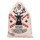 thumbnail image 1 of Farfi Bolsa de Navidad ajustable de gran capacidad Patrón de alces de Papá Noel Bolsa de regalo con cordón Suministros para fiestas, 1 of 5