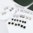 thumbnail image 3 of 12 Pares Aretes Falsos Piercing Hombre Imán Acero Inoxidable Xtellar plateado, 3 of 3