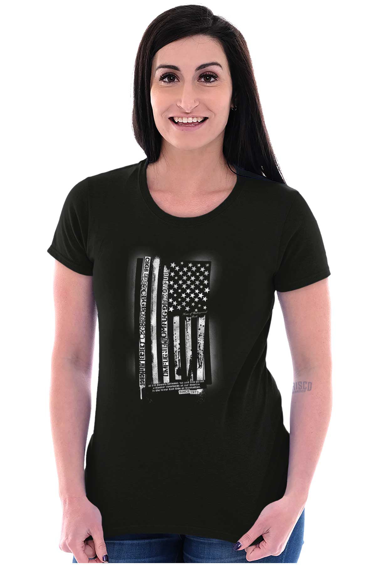 t-Shirt Punk Rock 100% Coton LaMAGLIERIA T-Shirt Jersey pour bebè CBGB USA Flag 