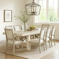 thumbnail image 4 of Rena Dining Table, 2 Extension Leaf, 86-122 Inch White Mahogany Wood, 4 of 7