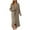 Khaki, variant on Sweater Dress Women's Long Sleeved Round-neck Fashion Solid Color And Ankle Dress