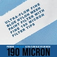 thumbnail image 3 of 1000pk of Paint Strainers w/ Fine 190 Micron Filter Tips "PURE BLUE" Ultra-Flow Blue Nylon Mesh Cone Paint Screen, 3 of 6