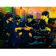 thumbnail image 4 of Stephen Chambers 18x15 Gold Ornate Wood Framed With Double Matting Wall Art Titled - Smoking Beatles, 4 of 6