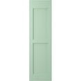 thumbnail image 6 of Ekena Millwork 18"W x 53"H Americraft Two Equal Raised Panel Exterior Real Wood Shutters (Per Pair), Seaglass, 6 of 10