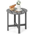 thumbnail image 2 of Canddidliike 18 Inch Round Weather-Resistant Adirondack Side Table-Gray, Outdoor Coffee Side End Table for Outside Patio Storage, 2 of 6