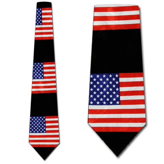 Big Flags Patriotic Necktie Mens Tie by Tieguys