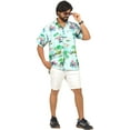 thumbnail image 6 of HAPPY BAY Men's Hawaiian Shirts Short Sleeve Button Down Shirt Men's Party Shirts Casual Vacation Summer Tropical Island Shirts for Men Funny XL Cerulean, Landscape, 6 of 7