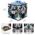 thumbnail image 3 of Wolf Foldable Clothes Toy Storage Bins with Handle, 10.8"x10.5"x10.6", Large Capacity, 3 of 6