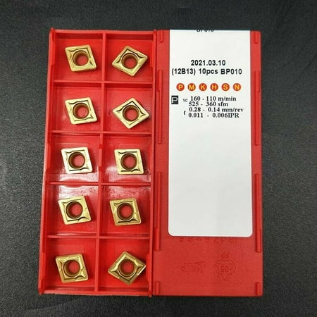 

10Pc CCMT09T308 CCMT32.52 Carbide insert CNC lathe cutting blade tool SCLCR Tool